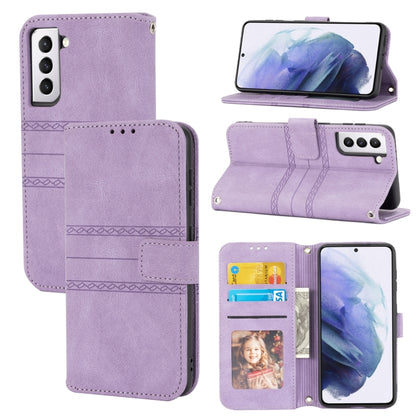 Embossed Striped Magnetic Buckle PU + TPU Horizontal Flip Leather Case with Holder & Card Slot & Wallet & Photo Frame & Sling, For Samsung Galaxy S20 FE 5G, For Samsung Galaxy S21 5G, For Samsung Galaxy S21+ 5G, For Samsung Galaxy S21 Ultra 5G         ...