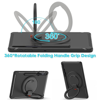 Shockproof TPU + PC Protective Case with 360 Degree Rotation Foldable Handle Grip Holder & Pen Slot, For Samsung Galaxy Tab S8+ / Tab S8 Plus /  Tab S7 FE / Tab S7+/S7 FE 12.4 inch T970, For Samsung Galaxy Tab S8 / Galaxy Tab S7 870