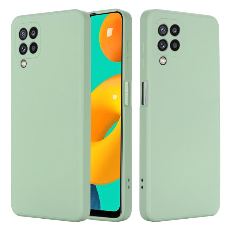Solid Color Liquid Silicone Dropproof Full Coverage Protective Case, For Samsung Galaxy M32 4G Indian Version