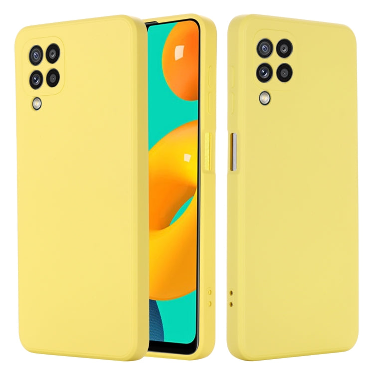 Solid Color Liquid Silicone Dropproof Full Coverage Protective Case, For Samsung Galaxy M32 4G Indian Version