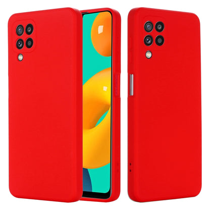 Solid Color Liquid Silicone Dropproof Full Coverage Protective Case, For Samsung Galaxy M32 4G Indian Version