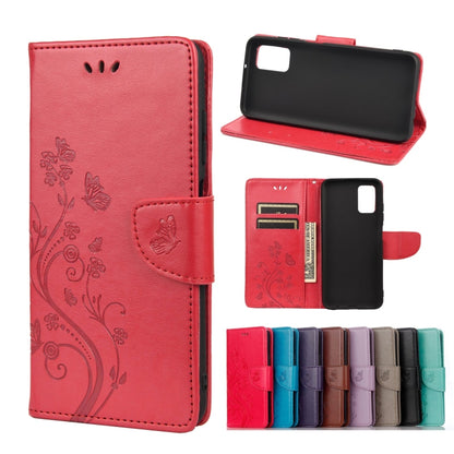 Butterfly Flower Pattern Horizontal Flip Leather Case with Holder & Card Slots & Wallet, For Samsung Galaxy A03s 164mm, For iPhone 13 mini, For iPhone 13, For iPhone 13 Pro, For iPhone 13 Pro Max