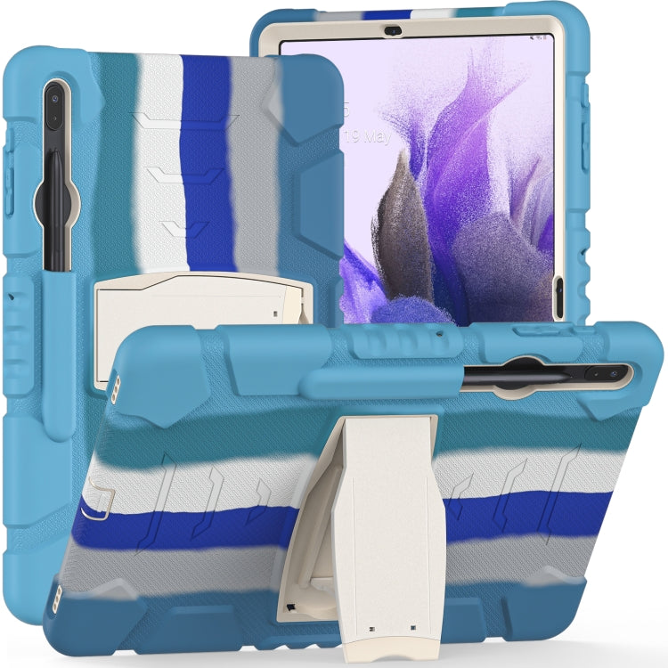 3-Layer Protection Screen Frame + PC + Silicone Shockproof Combination Case with Holder, For Samsung Galaxy Tab S7+/S7 FE 12.4 inch
