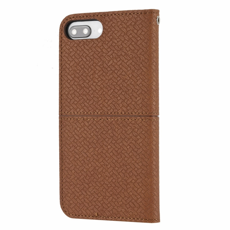 Woven Texture Stitching Magnetic Horizontal Flip PU Leather Case with Holder & Card Slots & Wallet & Lanyard, For iPhone 8 Plus / 7 Plus, For iPhone 11, For iPhone 11 Pro, For iPhone 11 Pro Max, For iPhone 12 / 12 Pro, For iPhone 12 Pro Max            ...