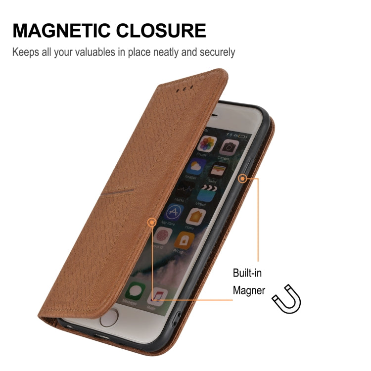Woven Texture Stitching Magnetic Horizontal Flip PU Leather Case with Holder & Card Slots & Wallet & Lanyard, For iPhone 8 Plus / 7 Plus, For iPhone 11, For iPhone 11 Pro, For iPhone 11 Pro Max, For iPhone 12 / 12 Pro, For iPhone 12 Pro Max            ...