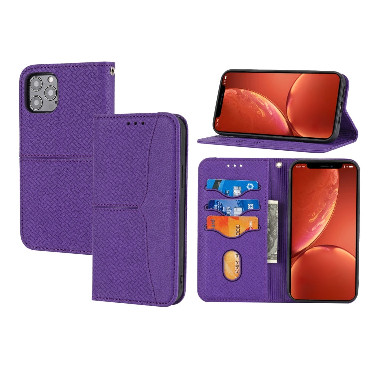 Woven Texture Stitching Magnetic Horizontal Flip PU Leather Case with Holder & Card Slots & Wallet & Lanyard, For iPhone 8 Plus / 7 Plus, For iPhone 11, For iPhone 11 Pro, For iPhone 11 Pro Max, For iPhone 12 / 12 Pro, For iPhone 12 Pro Max            ...