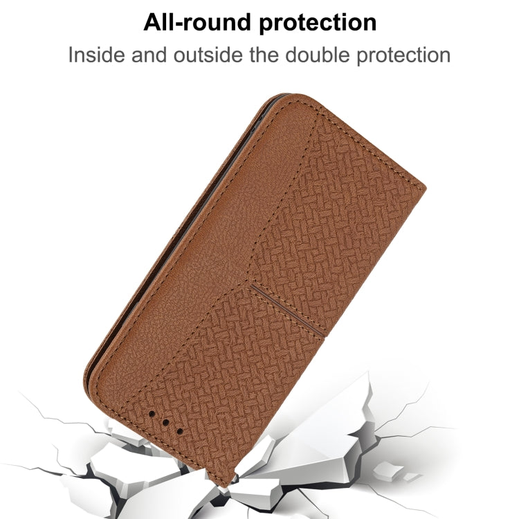 Woven Texture Stitching Magnetic Horizontal Flip PU Leather Case with Holder & Card Slots & Wallet & Lanyard, For iPhone 13 Pro, For iPhone 13 Pro Max, For iPhone SE 2022 / SE 2020 / 8 / 7, For iPhone XR, For iPhone X / XS, For iPhone XS Max