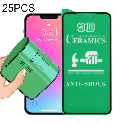25 PCS 9D Full Screen Full Glue Ceramic Film, For iPhone 13 mini (25 PCS), For iPhone 13 / 13 Pro (25 PCS), For iPhone 13 Pro Max (25 PCS)