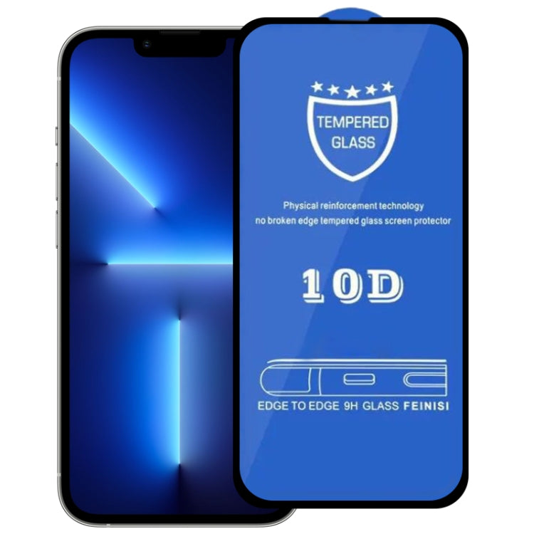 9H 10D Full Screen Tempered Glass Screen Protector, For iPhone 13 mini  (Black) (1 PC), For iPhone 13 / 13 Pro  (Black) (1 PC), For iPhone 14 Plus / 13 Pro Max (Black) (1 PC)
