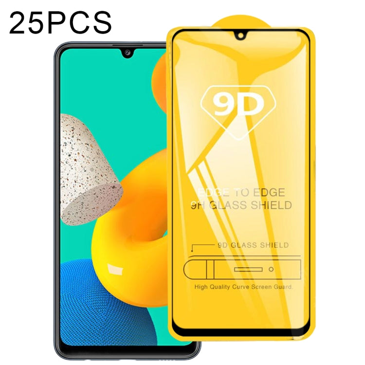 25 PCS 9D Full Glue Full Screen Tempered Glass Film, For Samsung Galaxy M32 4G (25 PCS)