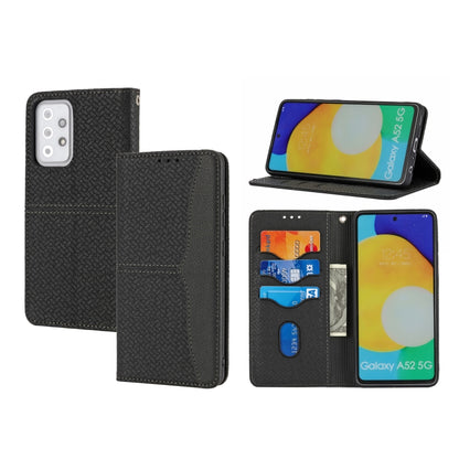 Woven Texture Stitching Magnetic Horizontal Flip PU Leather Case with Holder & Card Slots & Wallet & Lanyard, For Samsung Galaxy A52 4G / 5G, For Samsung Galaxy S20 FE, For Samsung Galaxy A02s 164mm, For Samsung Galaxy A02s 166mm                       ...