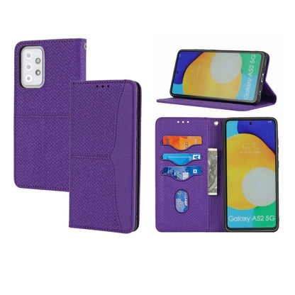 Woven Texture Stitching Magnetic Horizontal Flip PU Leather Case with Holder & Card Slots & Wallet & Lanyard, For Samsung Galaxy A52 4G / 5G, For Samsung Galaxy S20 FE, For Samsung Galaxy A02s 164mm, For Samsung Galaxy A02s 166mm                       ...