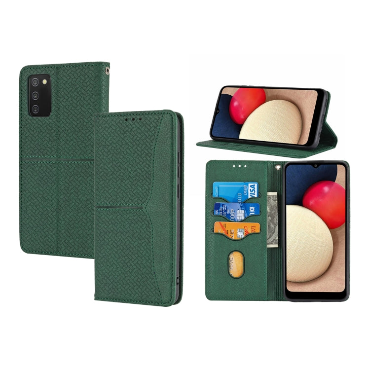 Woven Texture Stitching Magnetic Horizontal Flip PU Leather Case with Holder & Card Slots & Wallet & Lanyard, For Samsung Galaxy A52 4G / 5G, For Samsung Galaxy S20 FE, For Samsung Galaxy A02s 164mm, For Samsung Galaxy A02s 166mm                       ...