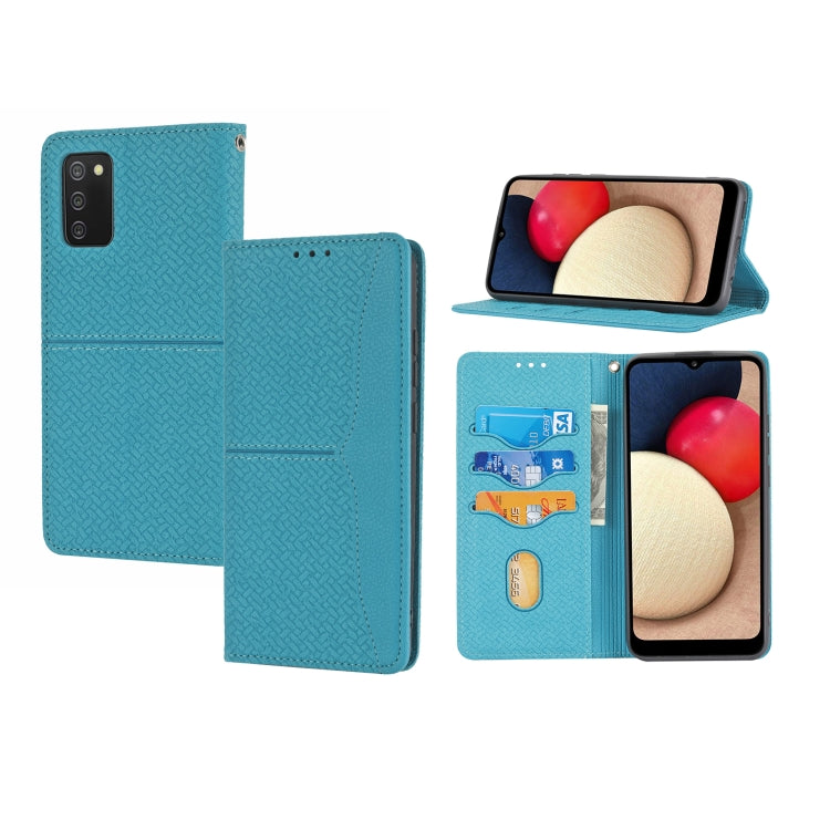Woven Texture Stitching Magnetic Horizontal Flip PU Leather Case with Holder & Card Slots & Wallet & Lanyard, For Samsung Galaxy A52 4G / 5G, For Samsung Galaxy S20 FE, For Samsung Galaxy A02s 164mm, For Samsung Galaxy A02s 166mm                       ...