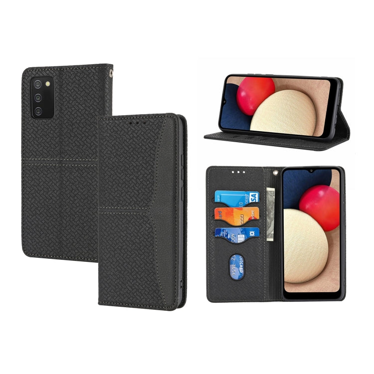 Woven Texture Stitching Magnetic Horizontal Flip PU Leather Case with Holder & Card Slots & Wallet & Lanyard, For Samsung Galaxy A52 4G / 5G, For Samsung Galaxy S20 FE, For Samsung Galaxy A02s 164mm, For Samsung Galaxy A02s 166mm                       ...
