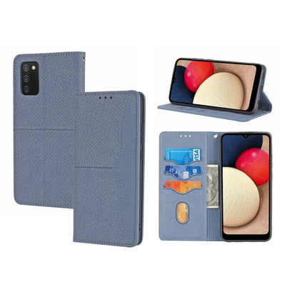 Woven Texture Stitching Magnetic Horizontal Flip PU Leather Case with Holder & Card Slots & Wallet & Lanyard, For Samsung Galaxy A52 4G / 5G, For Samsung Galaxy S20 FE, For Samsung Galaxy A02s 164mm, For Samsung Galaxy A02s 166mm                       ...