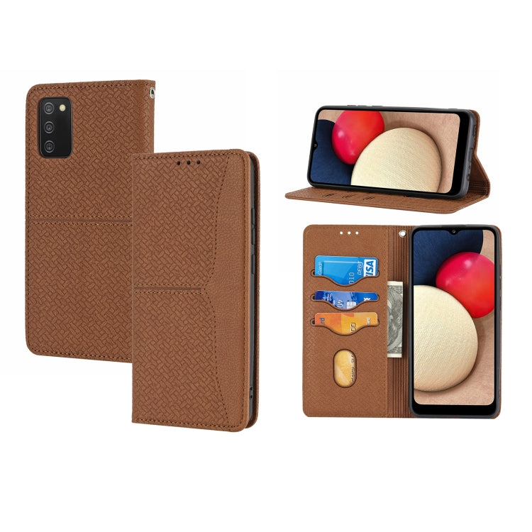 Woven Texture Stitching Magnetic Horizontal Flip PU Leather Case with Holder & Card Slots & Wallet & Lanyard, For Samsung Galaxy A52 4G / 5G, For Samsung Galaxy S20 FE, For Samsung Galaxy A02s 164mm, For Samsung Galaxy A02s 166mm                       ...