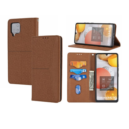 Woven Texture Stitching Magnetic Horizontal Flip PU Leather Case with Holder & Card Slots & Wallet & Lanyard, For Samsung Galaxy A52 4G / 5G, For Samsung Galaxy S20 FE, For Samsung Galaxy A02s 164mm, For Samsung Galaxy A02s 166mm                       ...