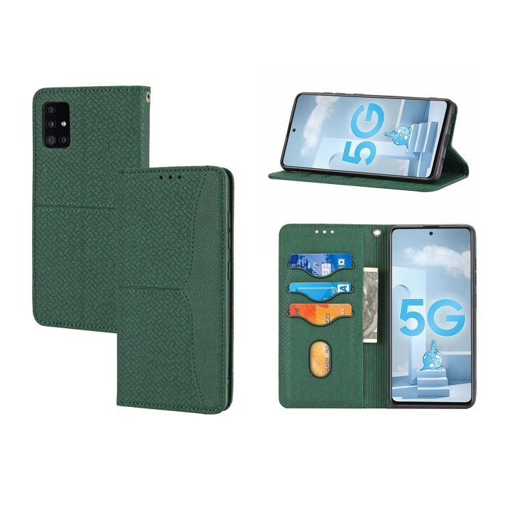Woven Texture Stitching Magnetic Horizontal Flip PU Leather Case with Holder & Card Slots & Wallet & Lanyard, For Samsung Galaxy A32 4G, For Samsung Galaxy A32 5G, For Samsung Galaxy A42 5G, For Samsung Galaxy A51, For Samsung Galaxy A71               ...