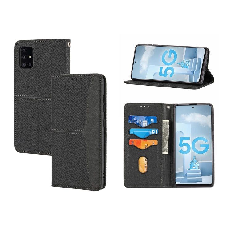 Woven Texture Stitching Magnetic Horizontal Flip PU Leather Case with Holder & Card Slots & Wallet & Lanyard, For Samsung Galaxy A32 4G, For Samsung Galaxy A32 5G, For Samsung Galaxy A42 5G, For Samsung Galaxy A51, For Samsung Galaxy A71               ...