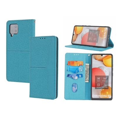 Woven Texture Stitching Magnetic Horizontal Flip PU Leather Case with Holder & Card Slots & Wallet & Lanyard, For Samsung Galaxy A32 4G, For Samsung Galaxy A32 5G, For Samsung Galaxy A42 5G, For Samsung Galaxy A51, For Samsung Galaxy A71               ...
