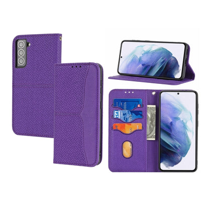 Woven Texture Stitching Magnetic Horizontal Flip PU Leather Case with Holder & Card Slots & Wallet & Lanyard, For Samsung Galaxy S21+ 5G, For Samsung Galaxy S21 Ultra 5G
