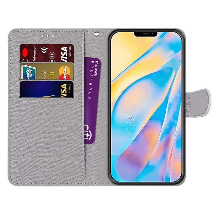 Coloured Drawing Cross Texture Horizontal Flip PU Leather Case with Holder & Card Slots & Wallet & Lanyard, For iPhone 13 mini, For iPhone 13