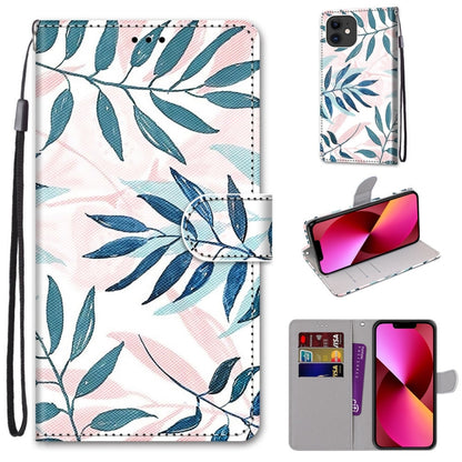Coloured Drawing Cross Texture Horizontal Flip PU Leather Case with Holder & Card Slots & Wallet & Lanyard, For iPhone 13 mini, For iPhone 13