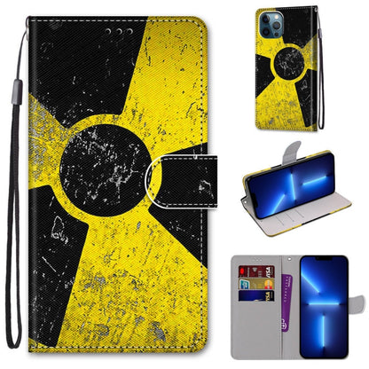 Coloured Drawing Cross Texture Horizontal Flip PU Leather Case with Holder & Card Slots & Wallet & Lanyard, For iPhone 13 Pro, For iPhone 13 Pro Max