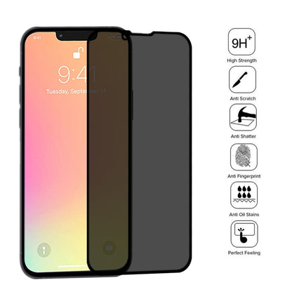 For iPhone 16e / 13 / 13 Pro 25pcs Anti-peeping Plasma Oil Coated High Aluminum Wear-resistant Tempered Glass Film, For iPhone 13 mini (25pcs), For iPhone 16e / 14 / 13 / 13 Pro  (25pcs), For iPhone 14 Plus / 13 Pro Max