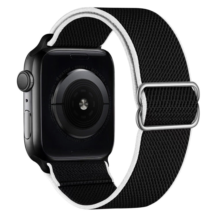 High Elastic Nylon Replacement Watchband For Apple Watch Series, 7 41mm / 6 & SE & 5 & 4 40mm / 3 & 2 & 1 38mm, 7 45mm / 6 & SE & 5 & 4 44mm / 3 & 2 & 1 42mm