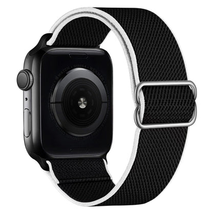 High Elastic Nylon Replacement Watchband For Apple Watch Series, 7 41mm / 6 & SE & 5 & 4 40mm / 3 & 2 & 1 38mm, 7 45mm / 6 & SE & 5 & 4 44mm / 3 & 2 & 1 42mm