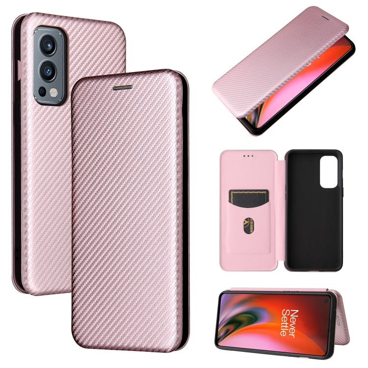Carbon Fiber Texture Magnetic Horizontal Flip TPU + PC + PU Leather Case with Card Slot, For Motorola Edge 20, For Samsung Galaxy Z Fold3 5G, For OnePlus Nord 2 5G