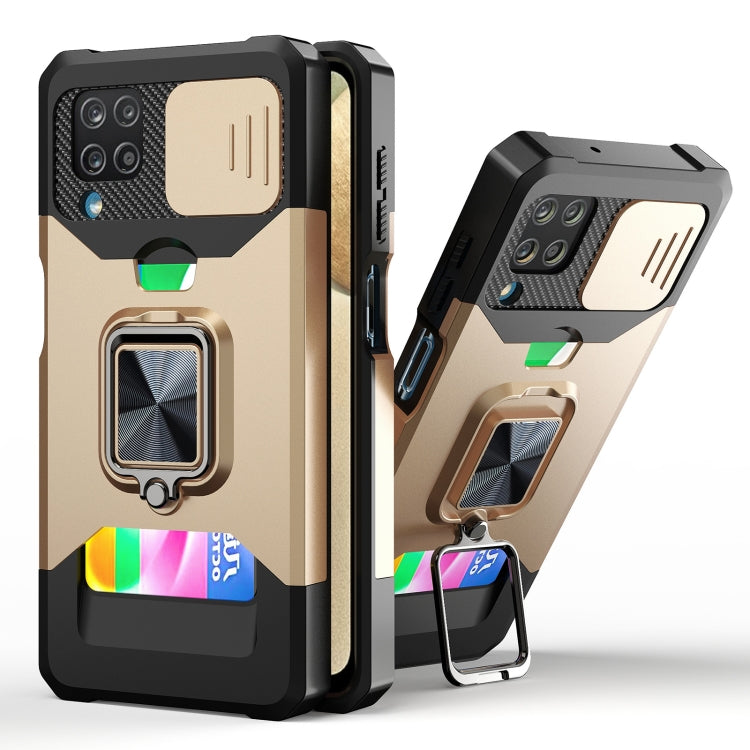 Sliding Camera Cover Design PC + TPU Shockproof Case with Ring Holder & Card Slot, For Google Pixel 6 Pro, For Samsung Galaxy A52, For Samsung Galaxy A72, For Samsung Galaxy S21, For Samsung Galaxy S21+, For Samsung Galaxy A12