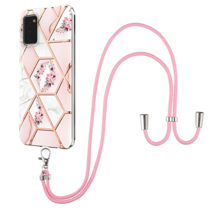 Electroplating Splicing Marble Flower Pattern TPU Shockproof Case with Lanyard, For Samsung Galaxy S21 Ultra 5G, For Samsung Galaxy S21+ 5G, For Samsung Galaxy S21 5G, For Samsung Galaxy S21 FE 5G, For Samsung Galaxy S20 Ultra, For Samsung Galaxy S20+ ...