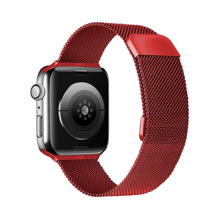 Double Section Milanese Magnetic Elasticity Replacement Strap Watchband For Apple Watch Series, 7 45mm / 6 & SE & 5 & 4 44mm / 3 & 2 & 1 42mm, 7 41mm / 6 & SE & 5 & 4 40mm / 3 & 2 & 1 38mm