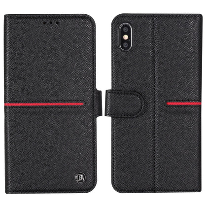 GEBEI Top-grain Leather Horizontal Flip Protective Case with Holder & Card Slots & Wallet & Photo Frame, For iPhone 11, For iPhone 11 Pro, For iPhone 11 Pro Max, For iPhone XS / X, For iPhone XR, For iPhone XS Max, For Samsung Galaxy Note 10