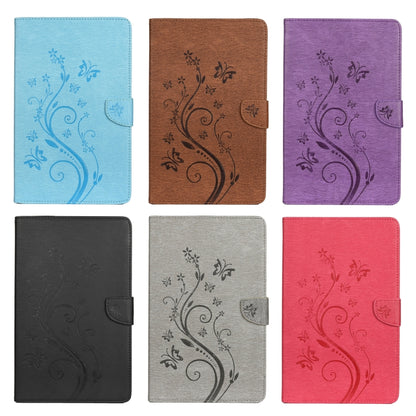 Butterfly Flower Embossing Pattern Horizontal Flip Leather Case with Holder & Card Slots & Wallet, For Samsung Galaxy Tab A7 Lite / T220, For Samsung Galaxy Tab S6 Lite / P610