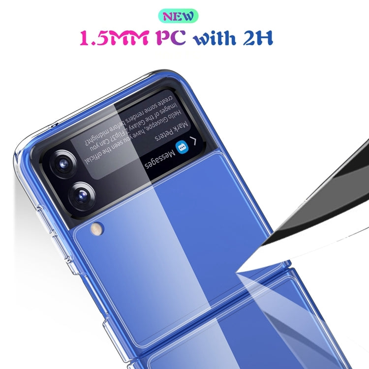 Simple All-inclusive Clear Crystal Acrylic +TPU Shockproof Case, For Samsung Galaxy Z Flip3 5G