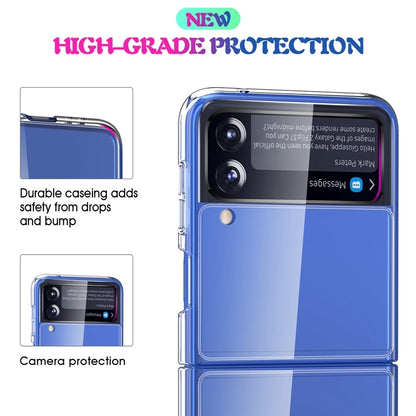 Simple All-inclusive Clear Crystal Acrylic +TPU Shockproof Case, For Samsung Galaxy Z Flip3 5G