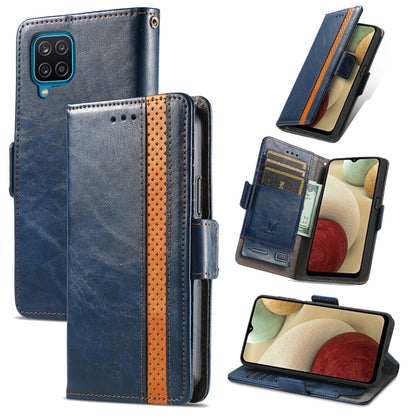 CaseNeo Business Splicing Dual Magnetic Buckle Horizontal Flip PU Leather Case with Holder & Card Slots & Wallet, For Samsung Galaxy A12, For Samsung Galaxy S21+ 5G, For Samsung Galaxy S21 5G