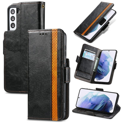 CaseNeo Business Splicing Dual Magnetic Buckle Horizontal Flip PU Leather Case with Holder & Card Slots & Wallet, For Samsung Galaxy A12, For Samsung Galaxy S21+ 5G, For Samsung Galaxy S21 5G