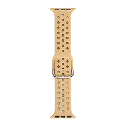 Silicone Replacement Watchband For Apple Watch Series, 7 45mm / 6 & SE & 5 & 4 44mm / 3 & 2 & 1 42mm