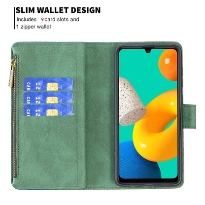 Flying Butterfly Embossing Pattern Zipper Horizontal Flip Leather Case with Holder & Card Slots & Wallet, For Samsung Galaxy M32