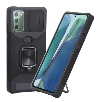 Sliding Camera Cover Design PC + TPU Shockproof Case with Ring Holder & Card Slot, For Google Pixel 5a 5G, For Samsung Galaxy A03s 166.6mm, For Samsung Galaxy A42 5G, For Samsung Galaxy A72 5G, For Samsung Galaxy Note20 Ultra, For Samsung Galaxy S21 5G...