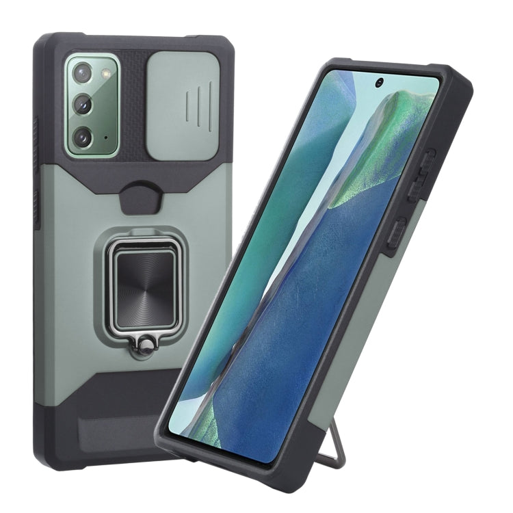 Sliding Camera Cover Design PC + TPU Shockproof Case with Ring Holder & Card Slot, For Google Pixel 5a 5G, For Samsung Galaxy A03s 166.6mm, For Samsung Galaxy A42 5G, For Samsung Galaxy A72 5G, For Samsung Galaxy Note20 Ultra, For Samsung Galaxy S21 5G...