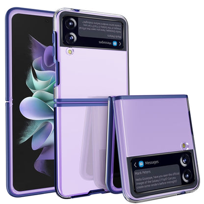 Simple All-inclusive Clear Crystal PC +TPU Shockproof Case, For Samsung Galaxy Z Flip3 5G