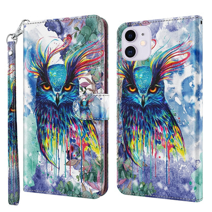 3D Painting Pattern Horizontal Flip TPU + PU Leather Case with Holder & Card Slots & Wallet, For iPhone 13 mini, For iPhone 13, For iPhone 13 Pro, For iPhone 13 Pro Max