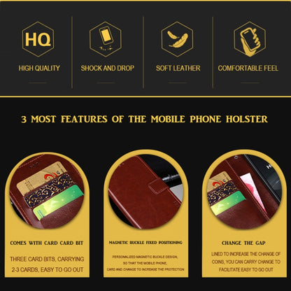 idewei Crazy Horse Texture Horizontal Flip Leather Case with Holder & Card Slots & Wallet, For iPhone 13 mini, For iPhone 13, For iPhone 13 Pro, For iPhone 13 Pro Max
