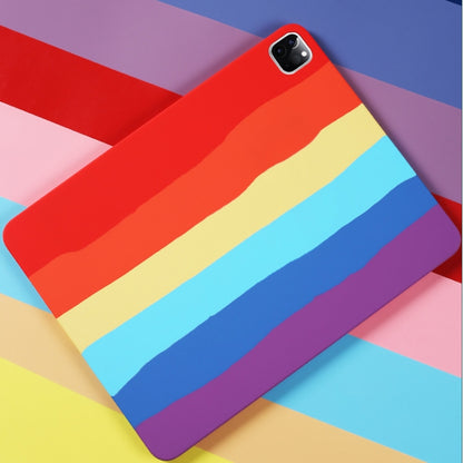 Rainbow Liquid Silicone + PC Shockproof Protective Case, For iPad 10.2 2021 / 2020 / 2019 2020/2019, For iPad Air 10.5 inch 2019, For iPad Air 2022 / 2020 10.9 inch, For iPad Pro 11 inch 2020, For iPad Pro 12.9 inch 2020, For iPad mini 5